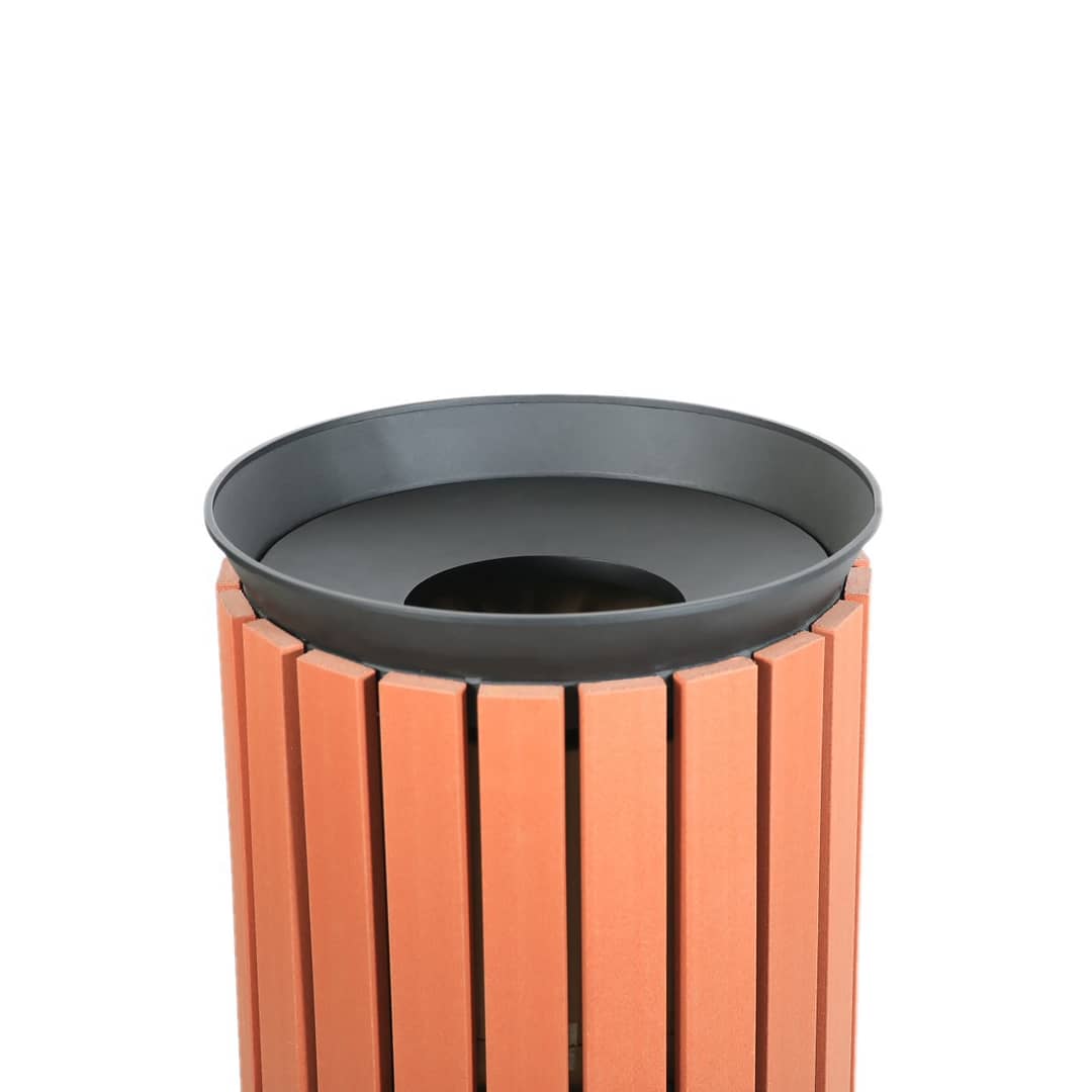 Recycled Plastic Exterior Trash Receptacle_Top