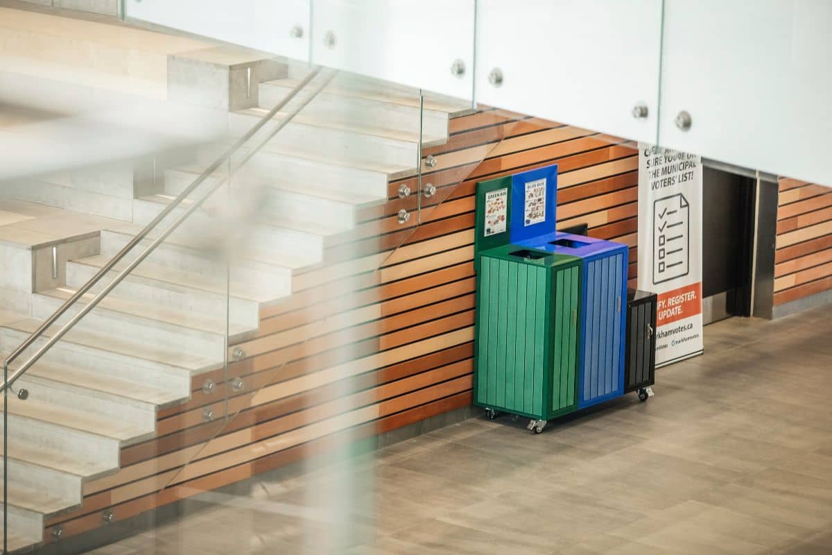 Recycling Bin Commercial Steel Recycling Station CRC-812-4