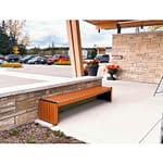 recycled plastic street benches/ patio benches level up convenience for residents, staff, and visitors at Hospice Vaughan