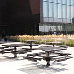 steel commercial outdoor picnic tables CAT-033 complete the functionality of Vaughan City Hall outdoor spaces