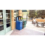 commercial outdoor recycling stations are installed in the University of California