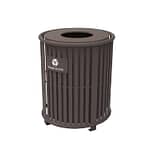 outdoor steel trash can for commercial and heavy-duty uses