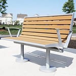 commercial recycled Plastic metro bench/ park bench in a community park