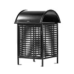 outdoor steel commercial street trash receptacle