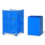 Street Trash Bin CAY-128, Blue, Shell with Liner