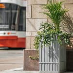 custom commercial park planter on a TTC route