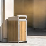 park commercial outdoor trash bin is in service outside a commercial building in downtown Toronto