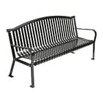 black classic metal garden and memorial bench