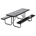 outdoor picnic table in steel