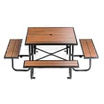 accessibility brown picnic bench