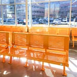 commercial grade benches for public transit stations