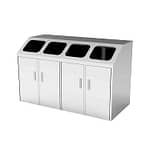 stainless steel food court recycling bin