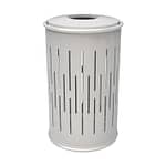 Steel Street Trash Bin CAY-702, Metal Street Garbage Receptacle