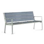 Bench CAB 872 Grey with Concrete Grey RAL7023 Frame