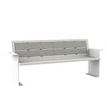 Recycled Plastic Patio Bench CAB-718 grey