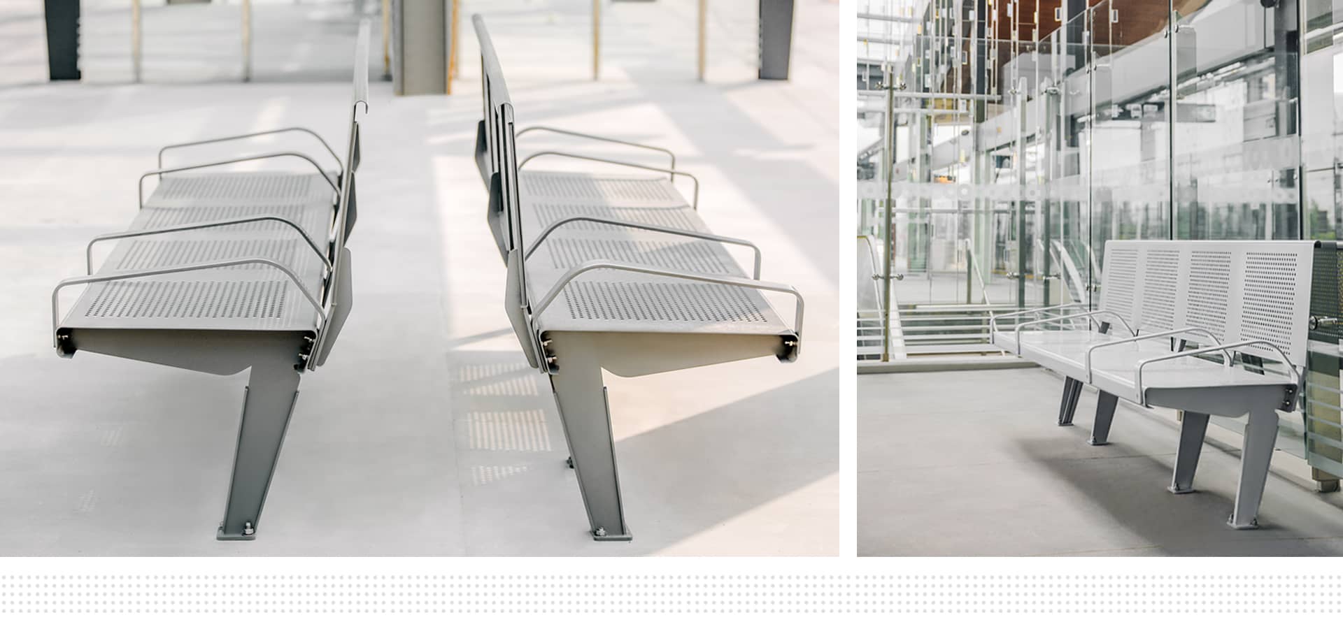 COMMERCIAL BENCH CAL-727 AT OTTAWA LRT STATION - WEBSITE BANNER