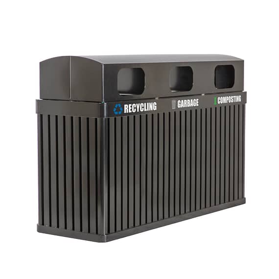 Outdoor Park Recycling Receptacle CRC-778-with icon