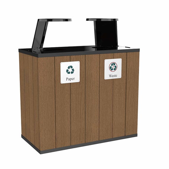 outdoor commercial street recycling receptacle