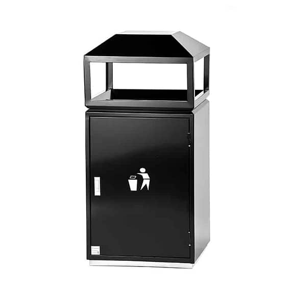 commercial metal street trash bin