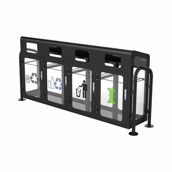 commercial outdoor recycling receptacle