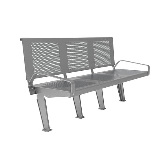 Metal Transit and Metro Bench