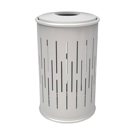 Steel Street Trash Bin CAY-702, Metal Street Garbage Receptacle