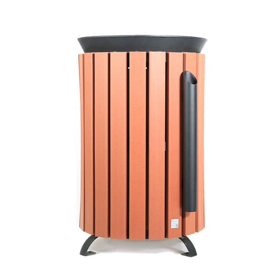 Recycled Plastic Exterior Trash Receptacle_Ashtray